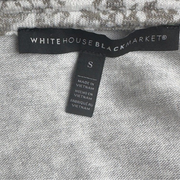 WHBM Knit Dolman Tunic - Grey and White - Size Small - Picture 7 of 9